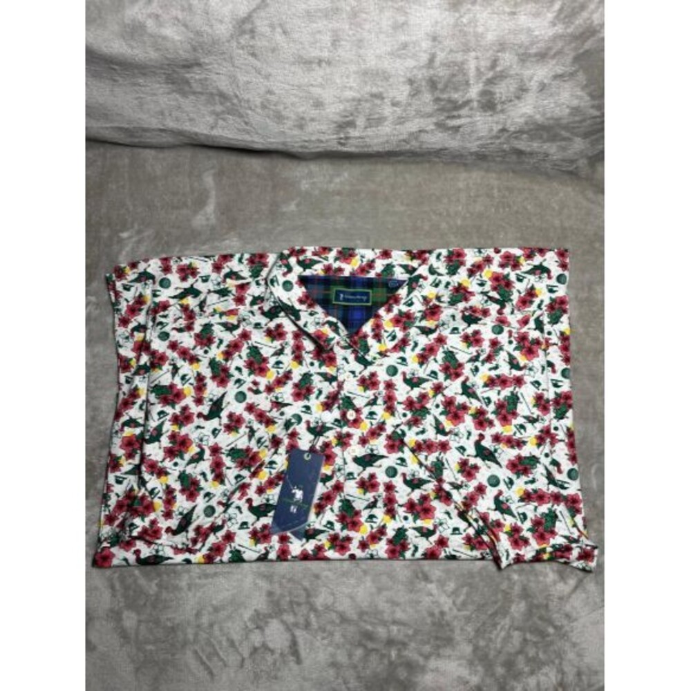 William Murray Golf Polo Shirt Men's XXL Floral Tropical Short Sleeve New